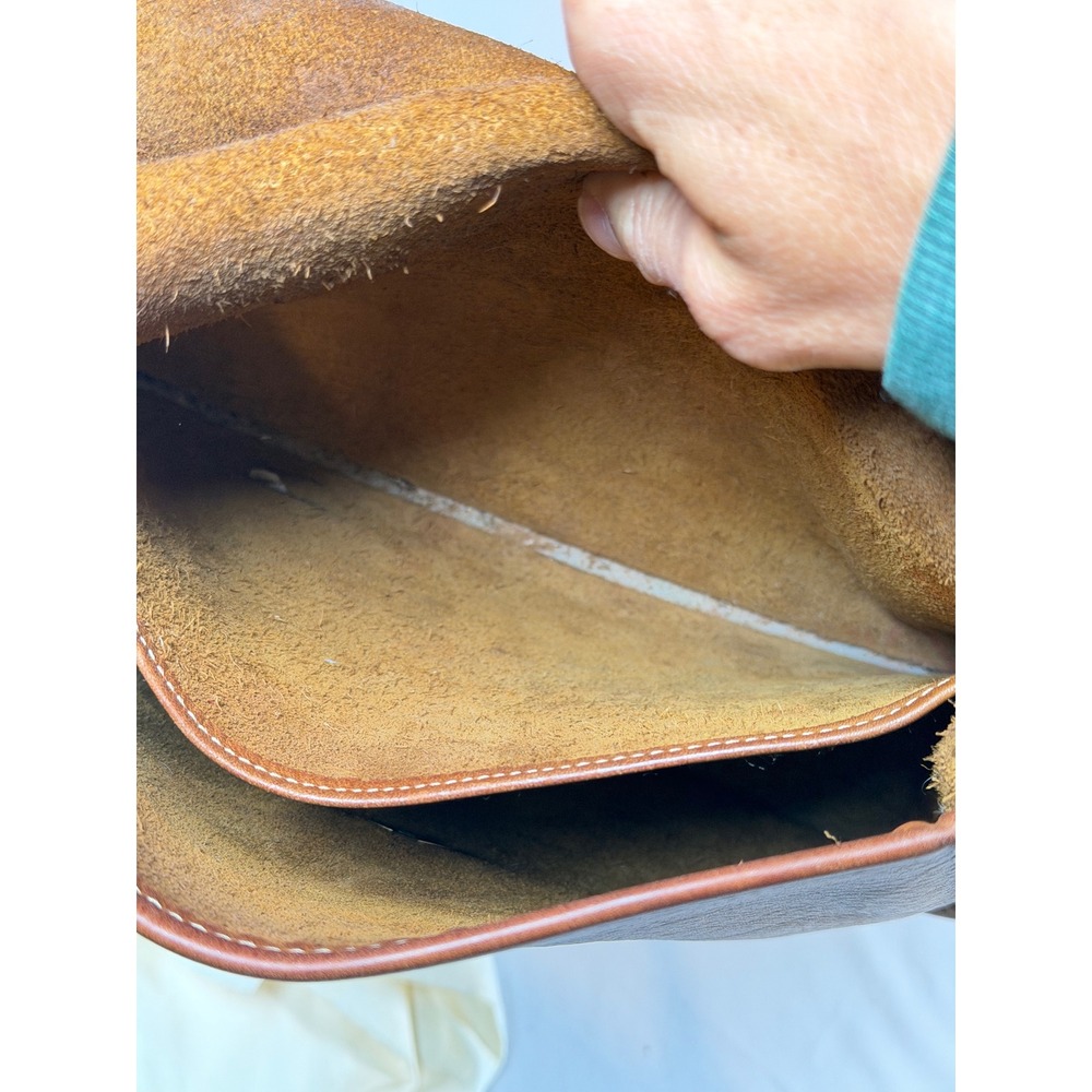 Vtg Rare Coach NYC Crescent Saddle Bag Tan Leather Bonnie Cashin Era Pre-Creed - Picture 14 of 15